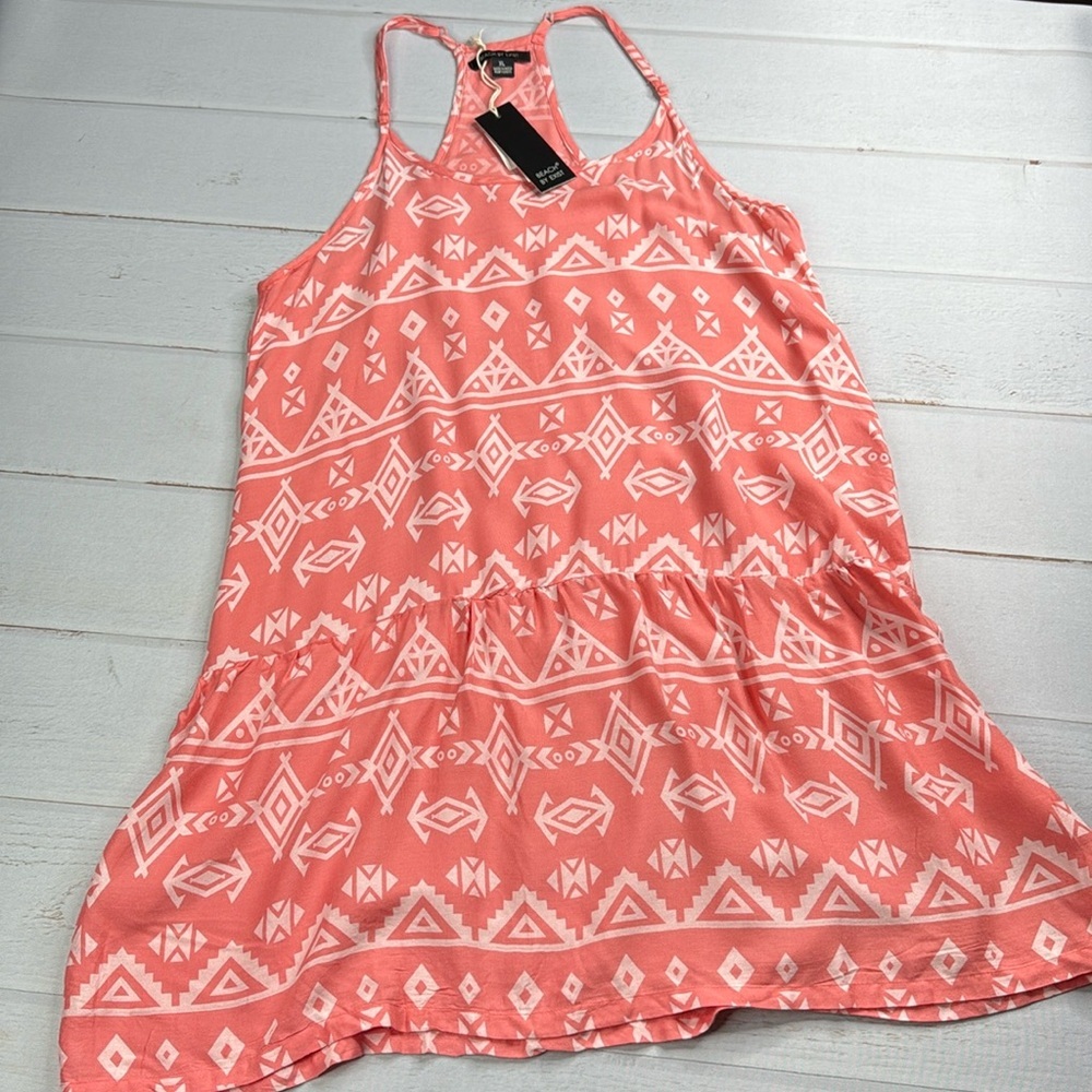 NWT Beach by Exist Geometric Print Adjustable Spaghetti Strap Racerback Size XL